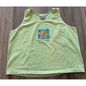 Vintage Fresh Produce Martha's Vineyard Crop Tank Top Boxy OS Measures S/M
